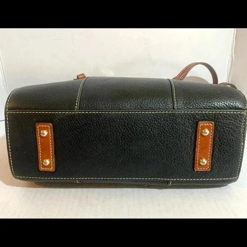 Dooney Bourke vintage black leather satchel handbag